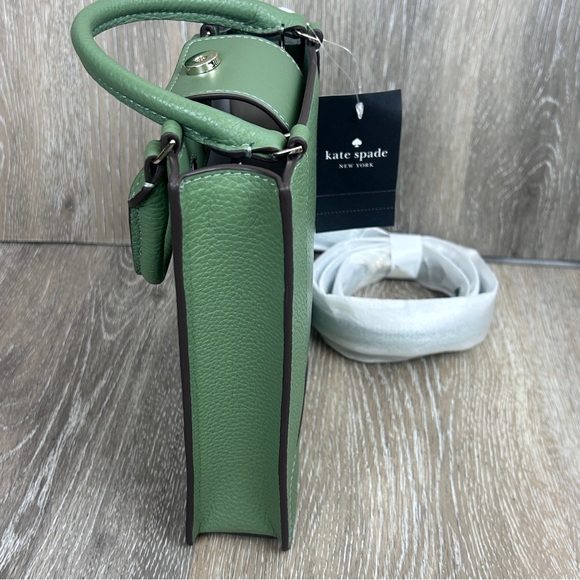 Kate Spade Lena Mini Tote Pebbled Leather Romaine Green NWT - Picture 9 of 10